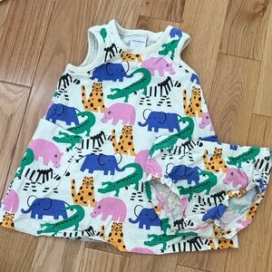 Hanna Andersson Multicolor Animal Print Dress Set